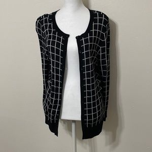Halogen from Nordstrom’s window pane cardigan 100% viscose very soft size L